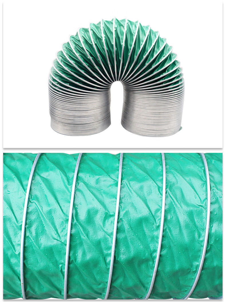 三布通风管道玻纤耐高温帆布软管阻燃钢丝伸缩管软连接排烟管 直径150