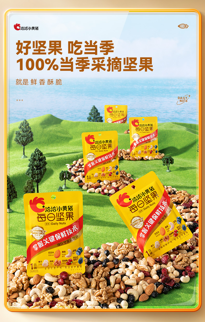 洽洽小黄袋每日坚果780g/30袋恰恰孕妇儿童健康干果坚果零食整箱 小黄