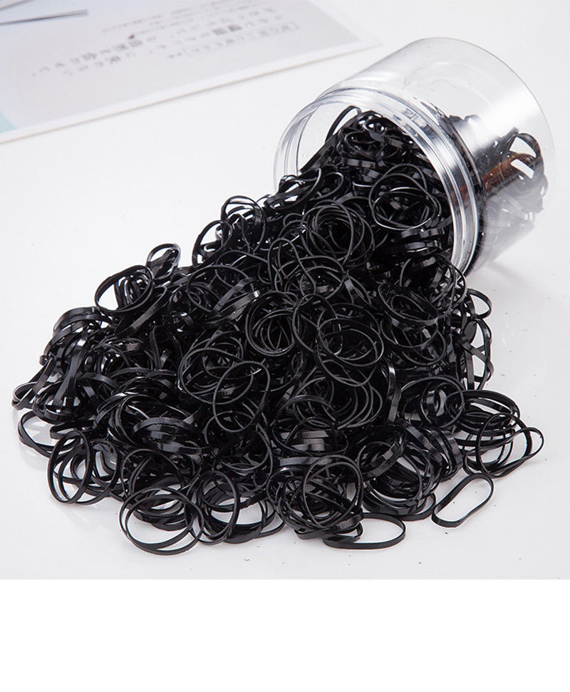 nice成人儿童一次性黑色加厚橡皮筋强拉不断不伤发圈扎头发绳头饰女孩