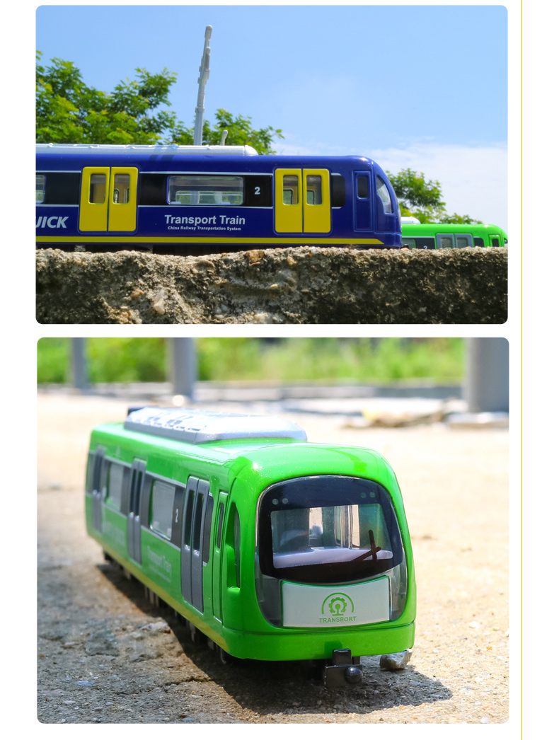 地铁玩具可开门抖音儿童地铁玩具模型可开门仿真回力合金火车轨道和谐