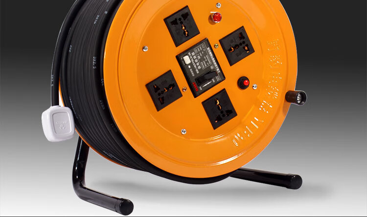 移动拖线盘电缆盘托电线盘绕线盘卷线盘拖线板国标50米线220v50米无