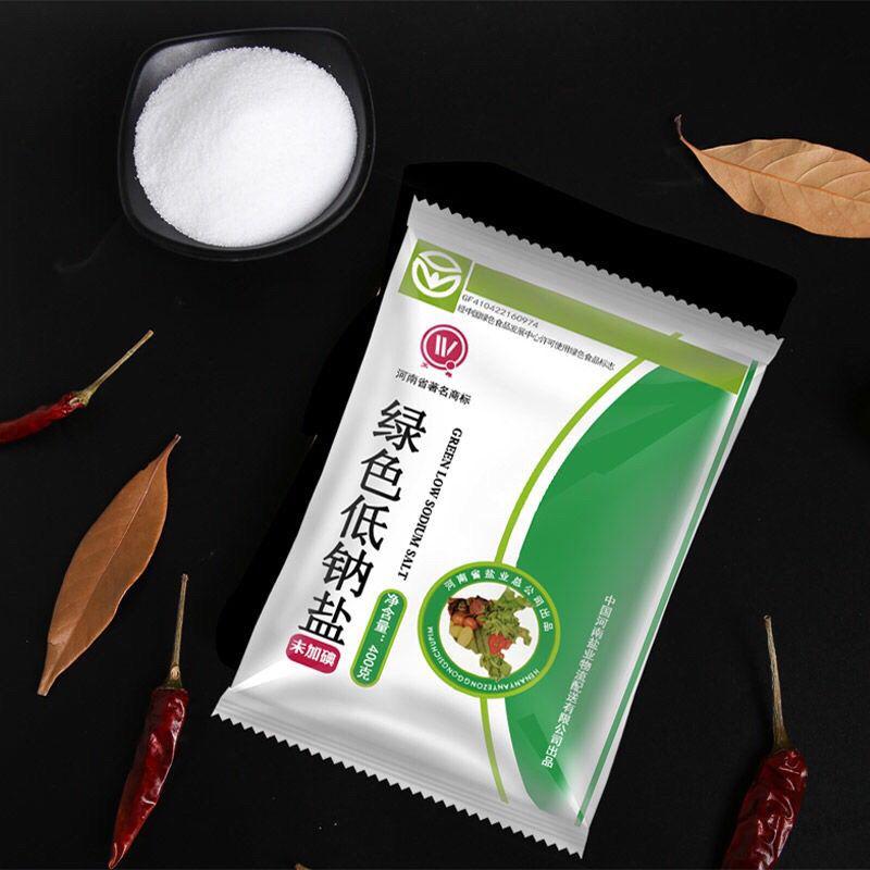 低钠盐卫群绿色低钠盐食用盐不加碘无亚铁无碘食用盐细盐400g6袋加碘