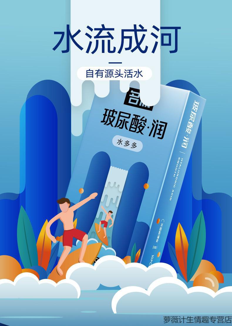 名流超薄避孕套水多多玻尿酸安全套带刺大颗粒狼牙套001黑金超润滑避