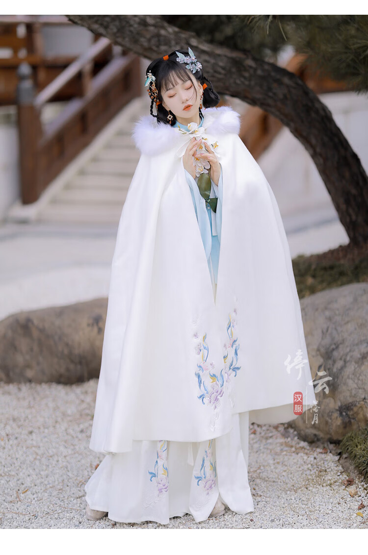 汉服成人女 斗篷汉服女加绒冬装披风中国风加厚保暖秋冬季古装外套