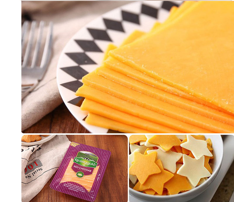 金凯利芝士片v金凯利高达干酪片进口红车达奶酪即食三明治红酒成熟