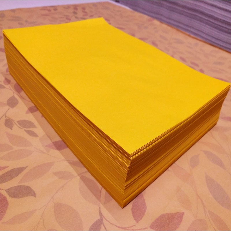 a4金黄复印纸打印纸折纸双面黄纸文疏抄经打表纸符文画符黄纸a4500张