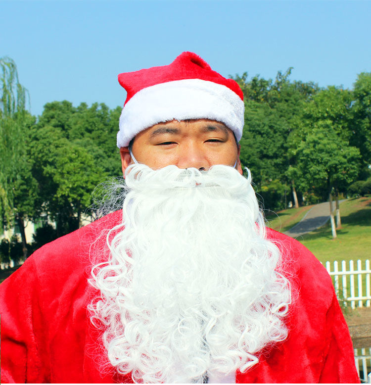 圣诞老人眉毛胡子假发三件套圣诞老人服装成人男女配件圣诞装饰品小