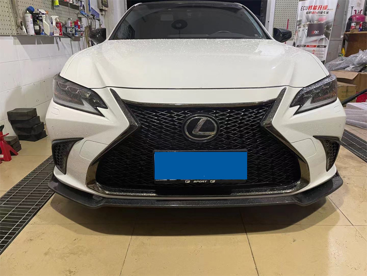 适用于新款雷克萨斯es250 300 350改装小包围碳纤维前唇后唇侧裙 美版