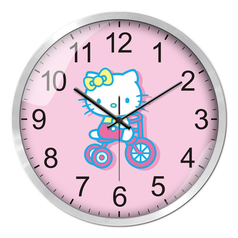 hello kitty 手表hellokitty凯蒂猫挂钟动画动漫卡通时钟幼儿园墙上