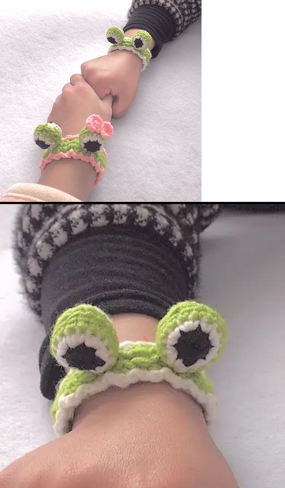 美思迪meisidi网红成品小熊手环毛线手工diy编织兔子耳朵萝卜手链情侣