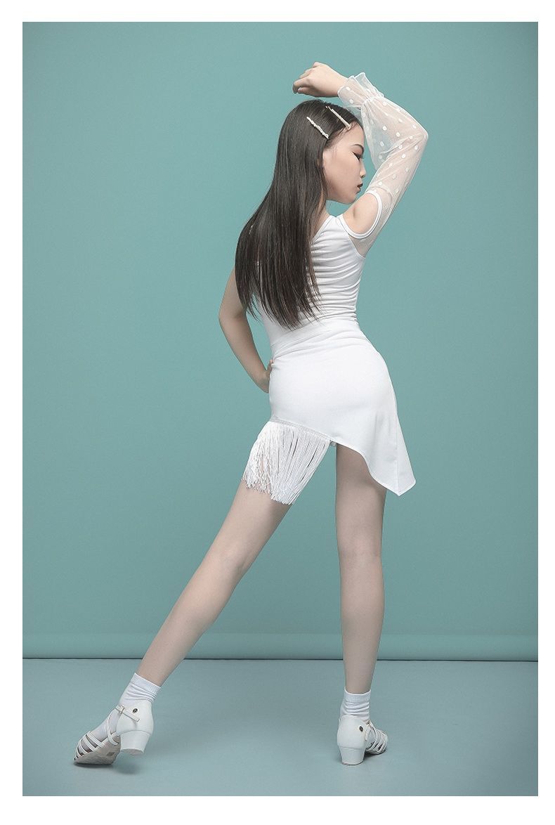 火山鸟女童拉丁舞服装8小女孩练功服比赛服儿童节10中小学生舞蹈裙