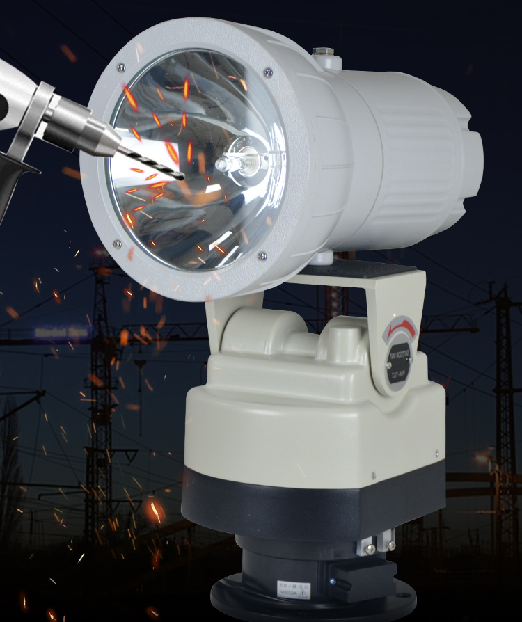 2022新款工地专用探照灯 超远射程自动旋转塔吊灯工地220v船用氙气