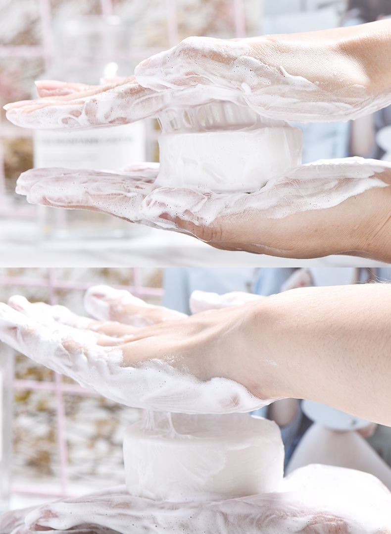 网红洗脸手工皂拉丝皂香皂学生洗澡螨i虫皂肥皂拉丝皂5盒5个起泡网