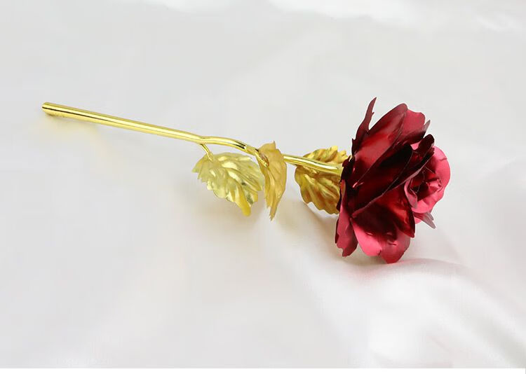 可狄2022新 款可狄 金玫瑰花金箔玫瑰花 七夕金箔铂金玫瑰花束女生