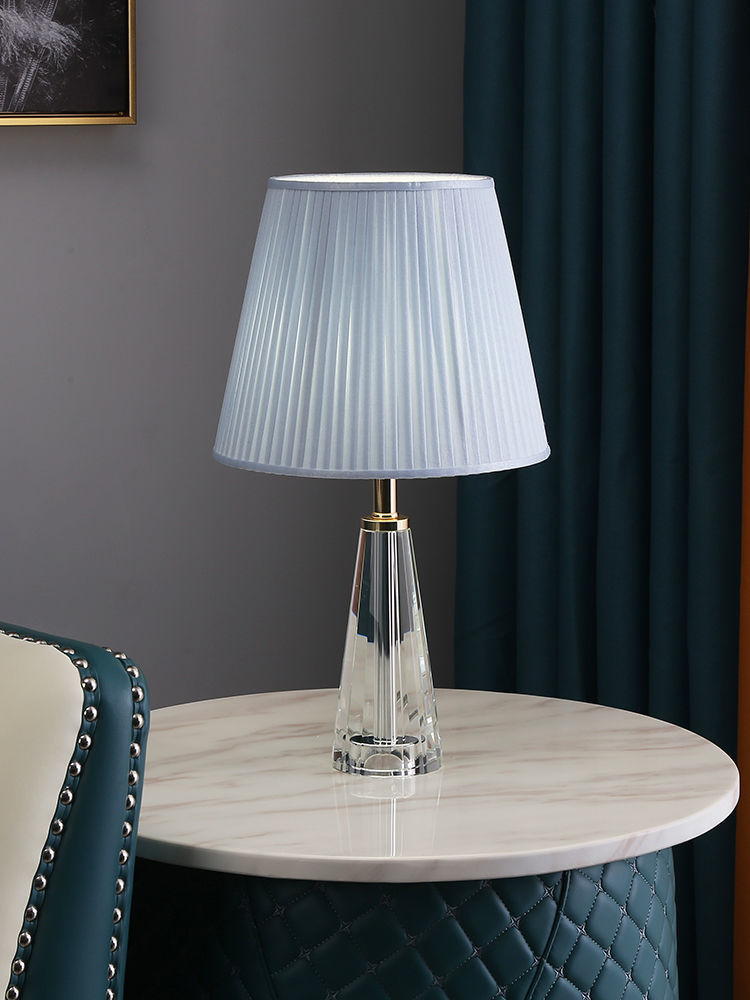 华迪诺简约现代轻奢浪漫主卧水晶台灯卧室床头情调创意时尚ins床头灯