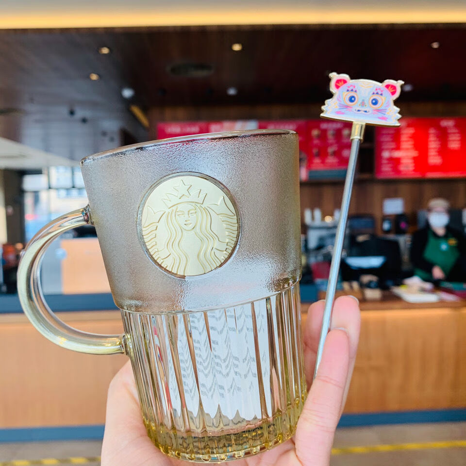 预售星巴克杯子2022新年礼物虎年传统吉祥福袋茶壶马克杯保温杯414ml