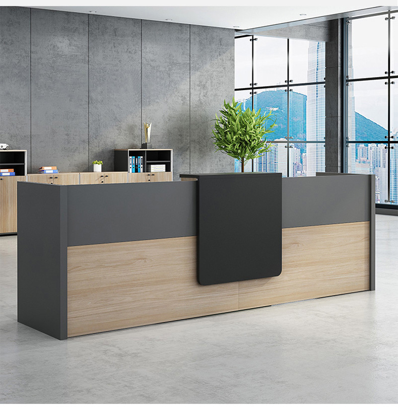 亨黎 办公家具公司板式前台酒店饭店迎宾台咨询台接待台收银台柜 3.0