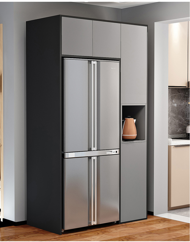 轻奢餐边柜厨房冰箱柜子组合储物柜现代简约洗衣机一体靠墙定做柜