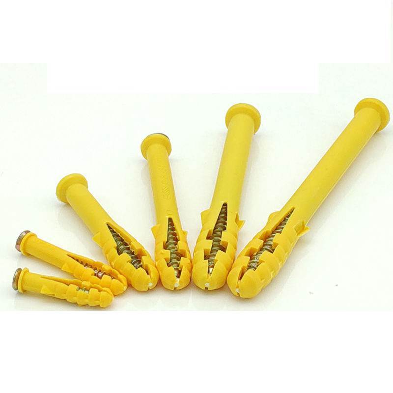 小黄鱼尼龙塑料加长膨胀螺丝管锚栓胀钉涨塞美固钉86080100100套8120