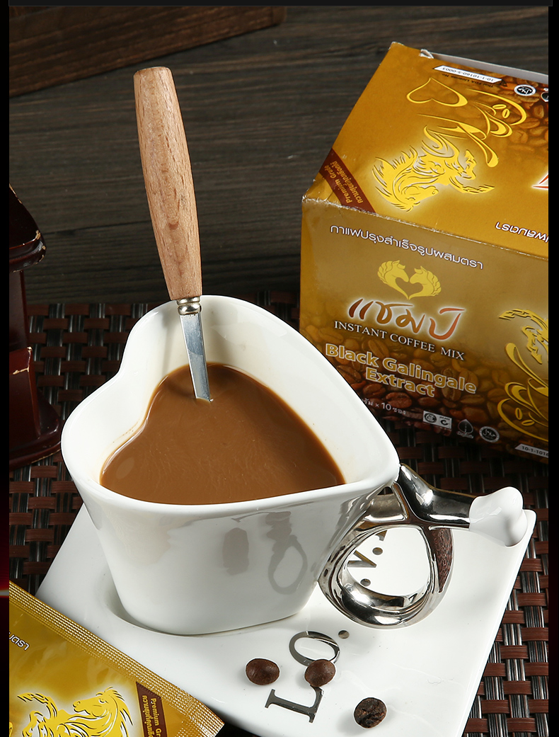 泰国金马胜利咖啡小老虎进口黑姜滋持yoyo男性久养生原装3包体验装3包