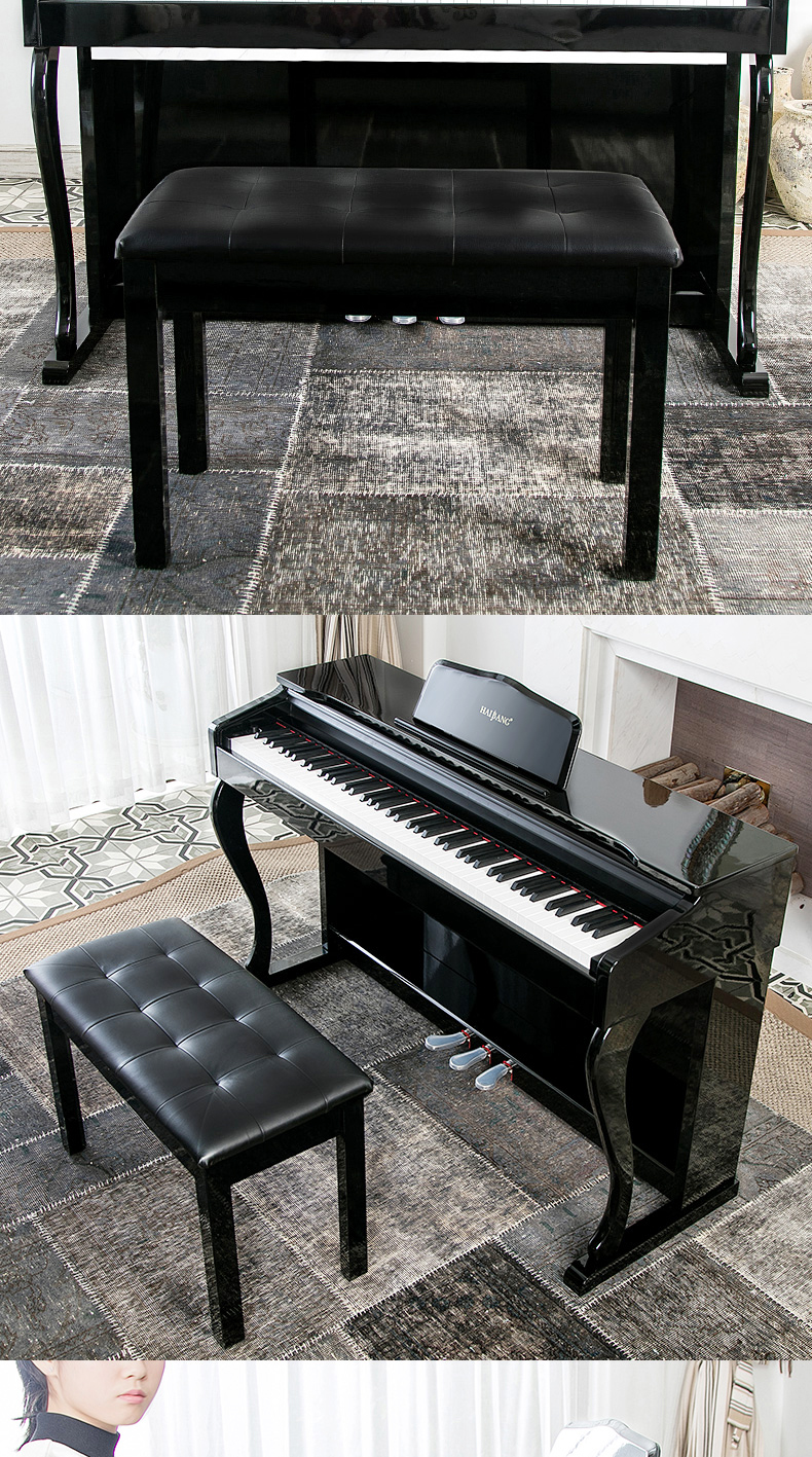 促销捡漏海邦电钢琴88键重锤考级电子钢琴幼师初学者儿童家用数码钢琴