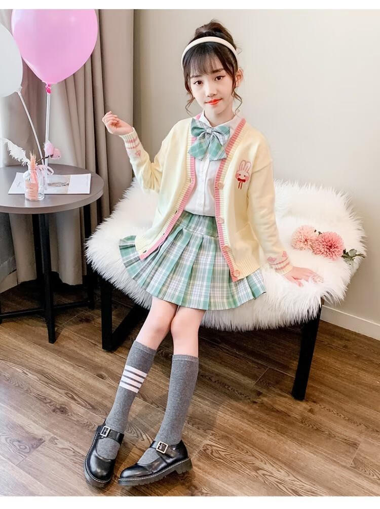 悦江湖校服套装正版jk制服裙夏季小学生学院风百褶裙半身裙短裙丁香紫