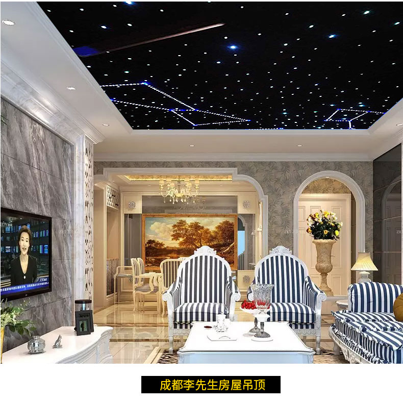 灯卧室定制星空顶吊顶板满天星影视厅家庭影院ktv客厅天花板灯光纤灯