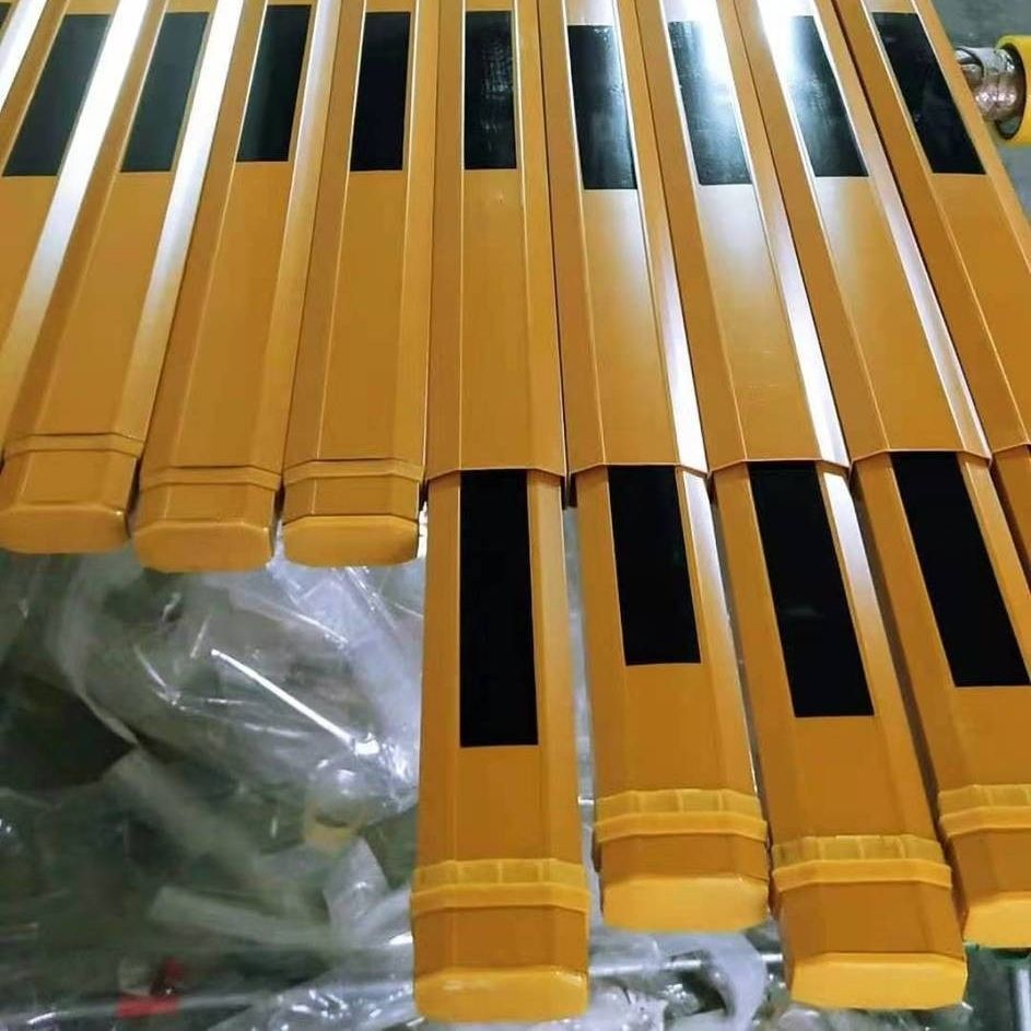 道闸直杆伸缩胶条杆小区门禁挡车杆停车场升降拦车杆铝合金八角杆