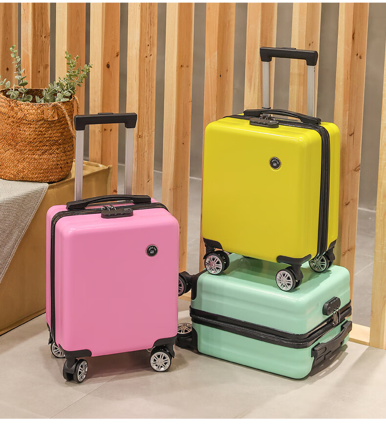 行李箱小型20寸男学生女登机箱旅行箱商务铝框密码箱万向轮拉杆箱大学