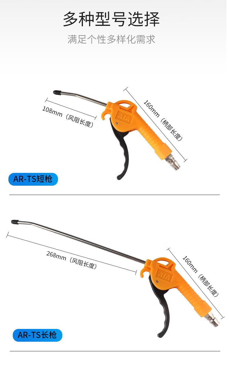 气动高压吹尘枪塑料金属尘吹灰枪套装货车吹气抢气泵配件arts ar-ts