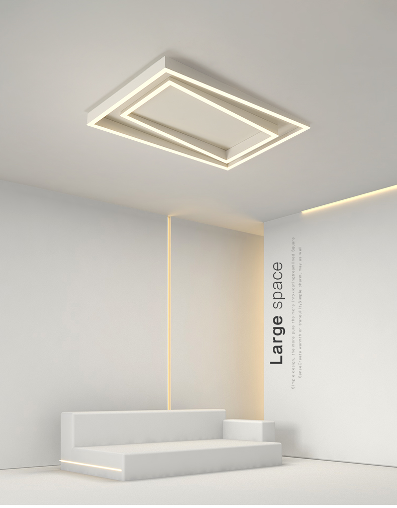 欧客厅吸顶灯现代简约极简大气家用长方形灯创意个性卧室房间led灯