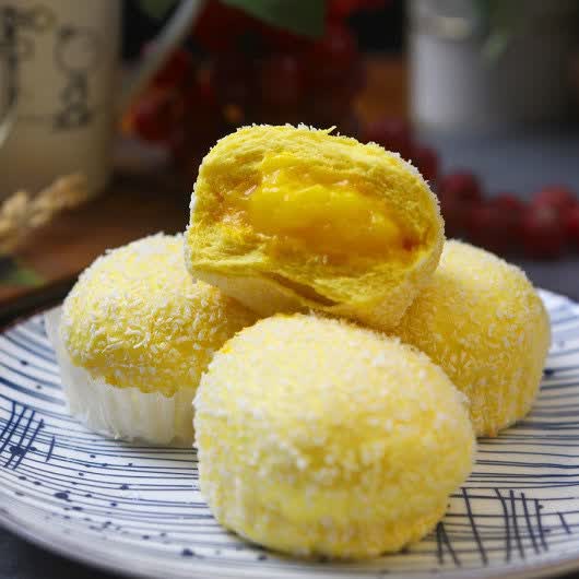 雪花流沙包椰蓉儿童营养早餐速冻包子速冻面点广式茶点 雪花流沙包1【