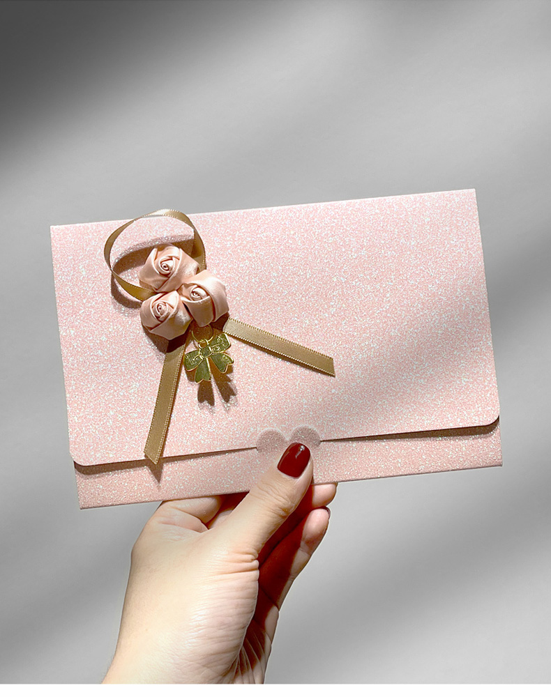 婚礼誓言卡片 感粉色结婚祝福贺卡礼物伴手礼闺蜜卡片创意誓言手卡