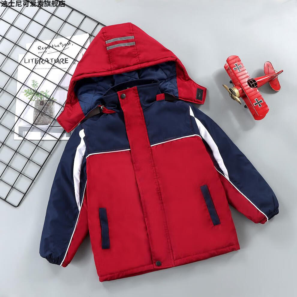 园园服冬季加绒加厚棉衣中长款棉服小学生校服冲锋衣棉袄班服品牌童装