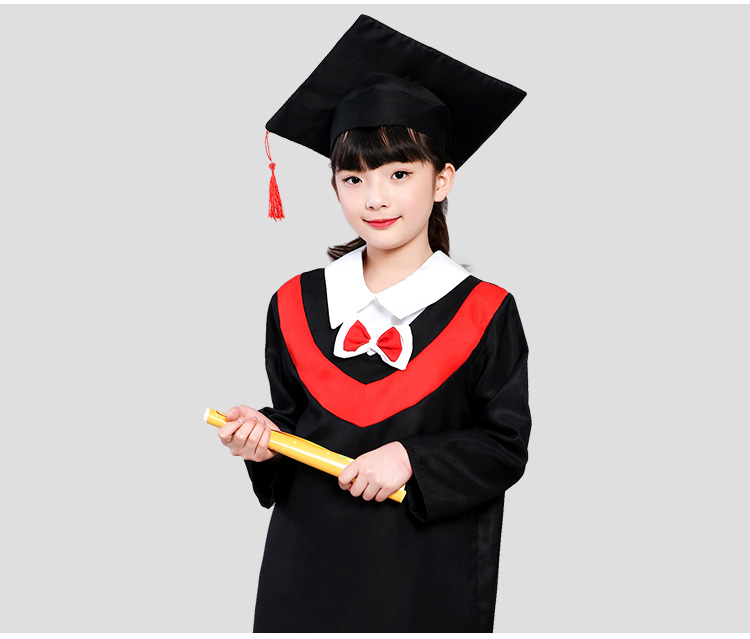 幼儿园博士服毕业照服装小博士帽小学生大班幼儿儿童学士毕业礼服