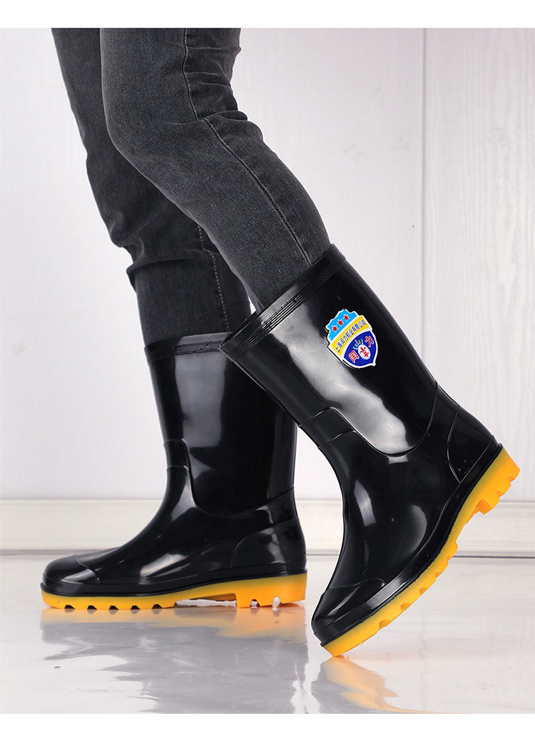 高品质雨靴3950码特大码中高筒雨鞋男加大加宽雨靴男防滑耐磨工作防水