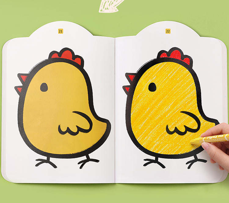 023岁宝宝涂色绘本儿童画画本涂鸦填色绘画册幼儿图画启蒙套装全套8本