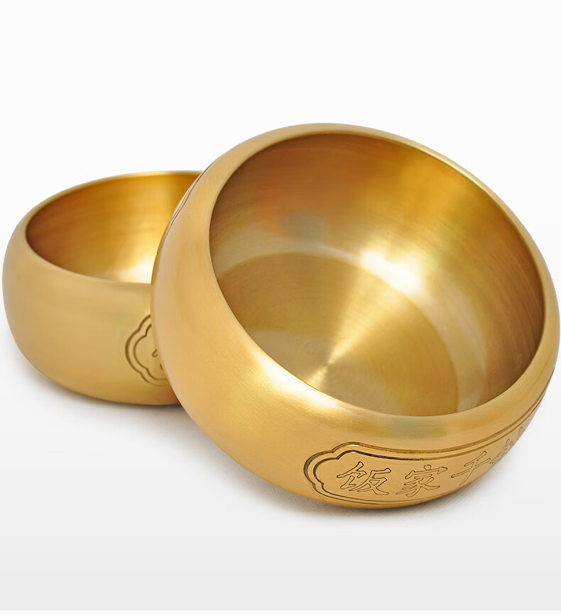 铜一钵千家饭摆件铜钵餐具化缘钵寺庙僧人佛钵修行钵铜磬佛教用品 7寸