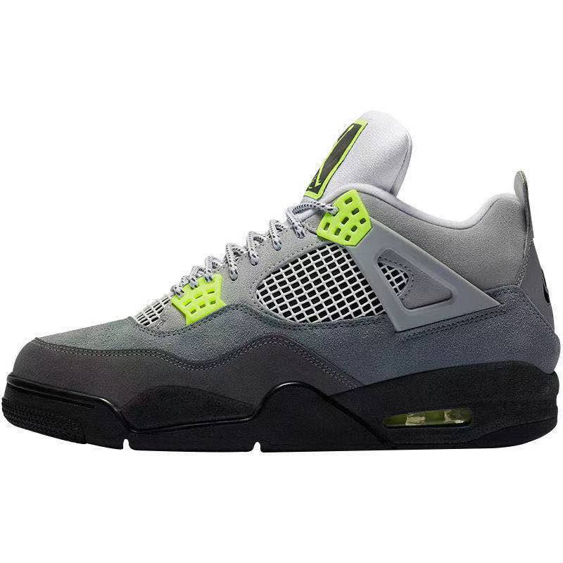 纯原aj4offwhitexairaj4联名大巴黎白紫男女运动鞋情侣鞋nikejordan