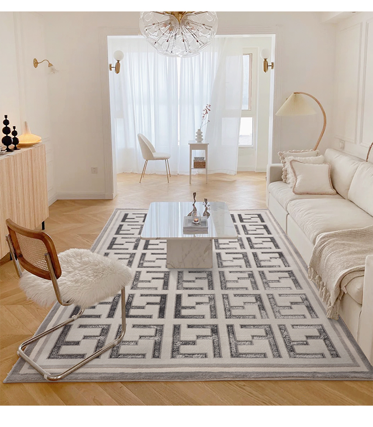 意大利地毯essonio意大利北欧轻奢灰色客厅现代简约卧室床边地毯grs02