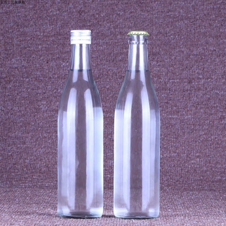 一斤白酒瓶空瓶子简装500ml铝盖酒瓶套装密封压盖玻璃酒瓶二锅头铝盖3