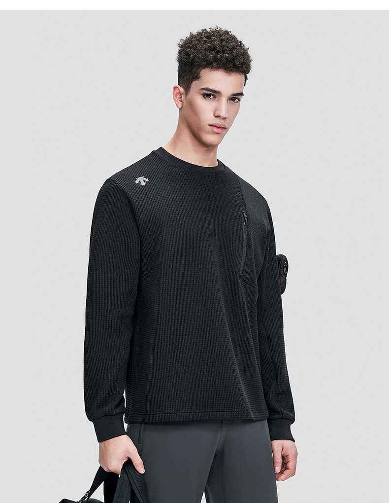 迪桑特(descente) 都市通勤 男子针织套头卫衣 春季新款运动卫衣 d