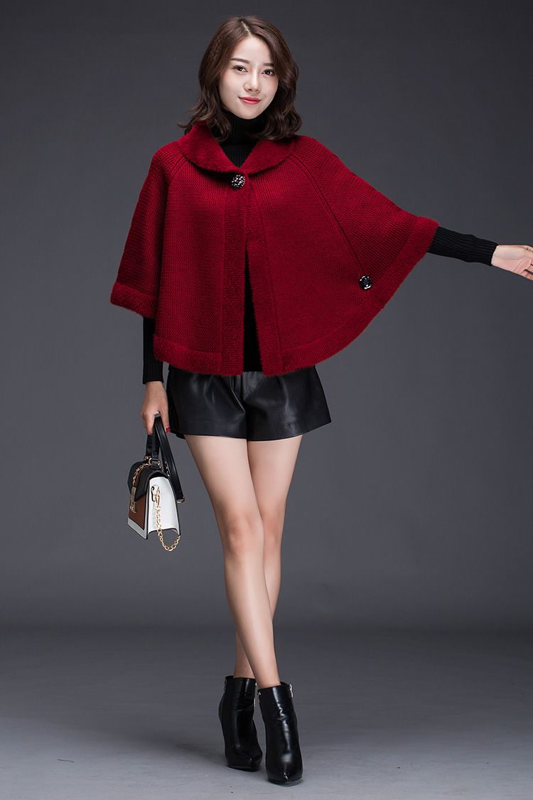 新品披肩女秋冬款旗袍披肩斗篷披肩小外套女披风搭配旗袍穿的外搭中