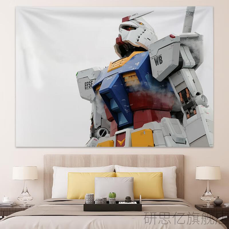 男生房间挂布机动战士高达背景布ins挂布宿舍卧室墙壁改造男生房间