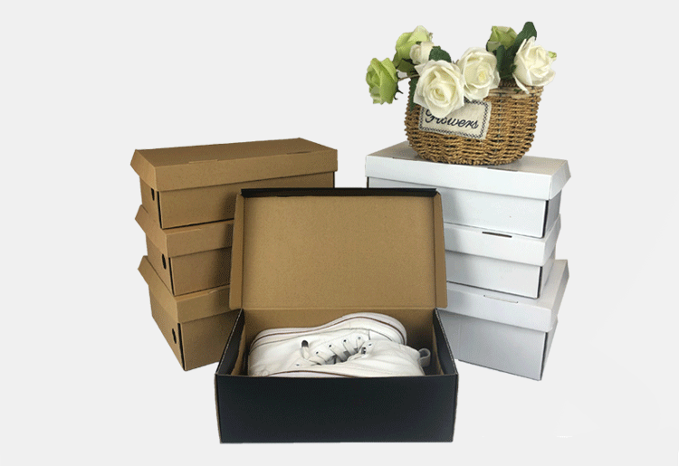 鞋盒纸盒纸盒包装盒收纳女鞋男鞋靴子纸质鞋盒子现货定做订制白色300g