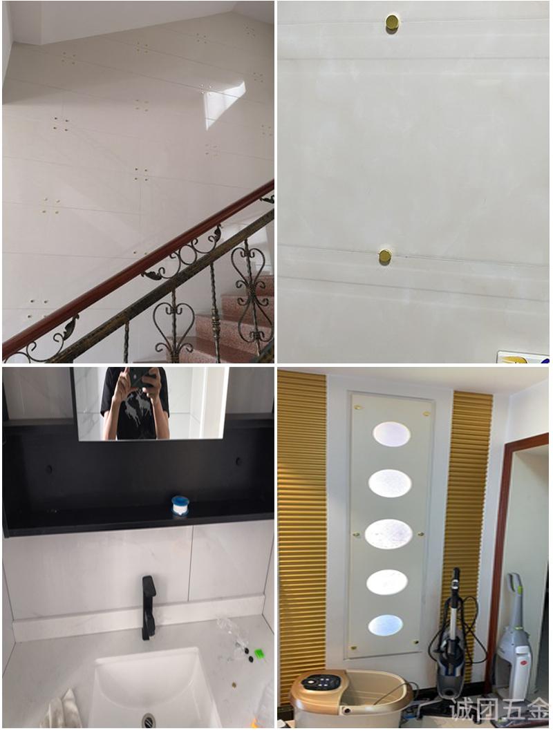 广告钉镜钉螺丝遮丑扣盖帽装饰钉墙砖固定钉瓷砖防脱落空鼓加固钉xl 