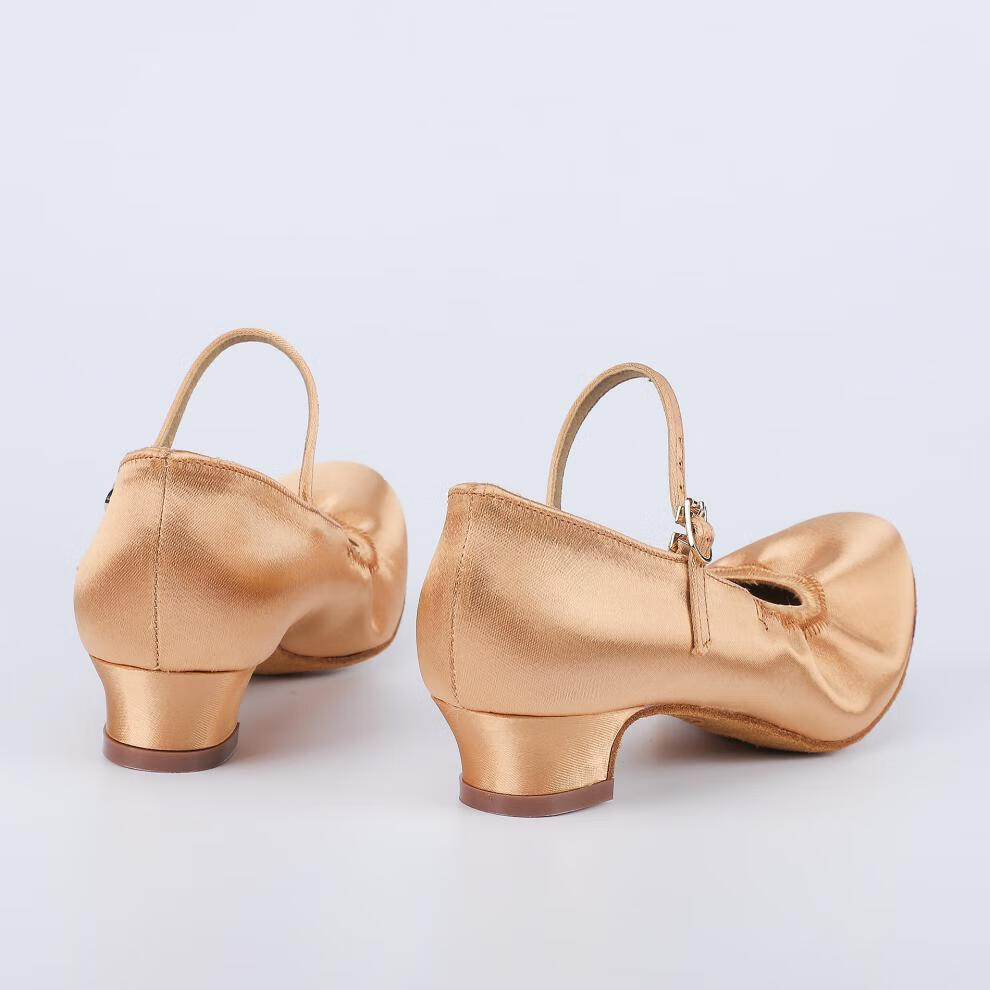 2022新款bd贝蒂女童摩登舞鞋少儿童女孩练功鞋中跟软底国标舞蹈鞋升级