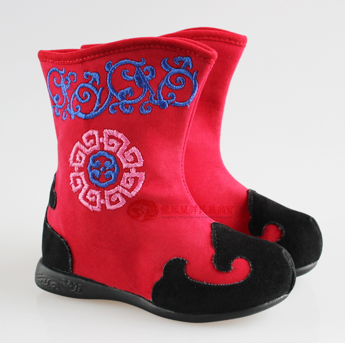 蒙古族靴子鞋儿童款男女童蒙族舞蹈少数民族特色日常生活舞台演出