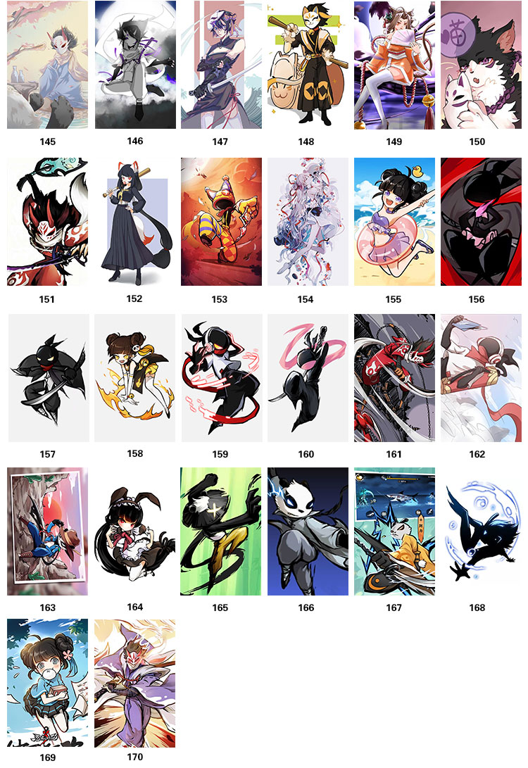 忍者必须死3贴纸忍者必须死3卡贴手游忍3周边小黑琳阿力苍牙小椒学生