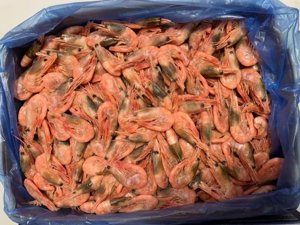 北极虾甜虾即食海虾海鲜水产特大号头籽海藻虾青头冰虾70/90 头籽青头